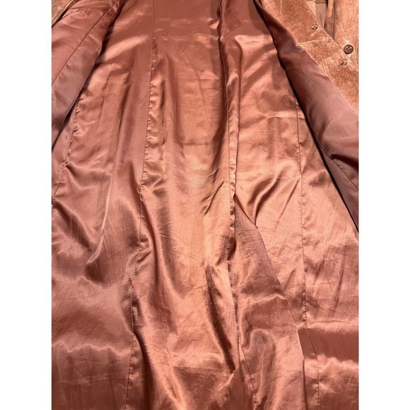 John Carlisle - Anonymous women's Suede Leather Long Coat Size M - Picture 6 of 7